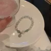 S66 белые бусины, подвеска «Фу», браслет
