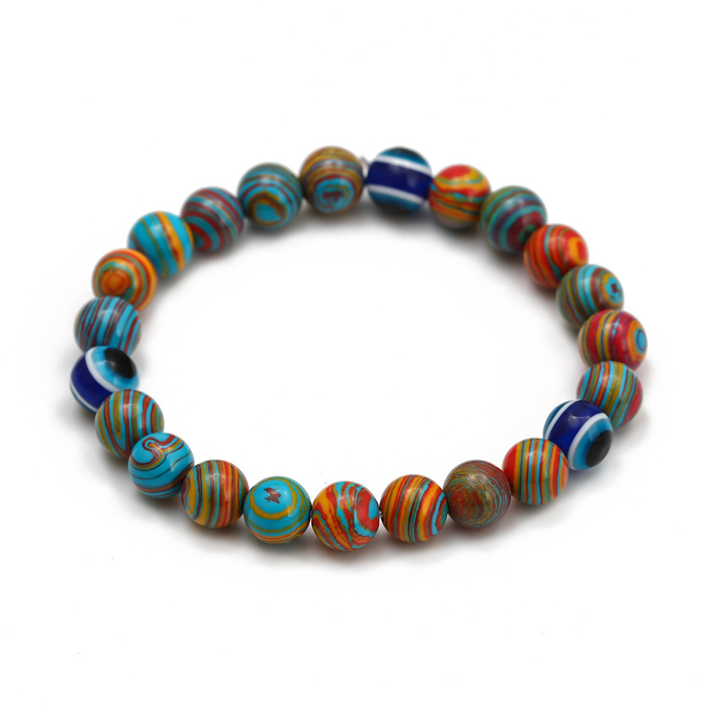 Fashion Palm Eye Agate Beaded Bracelets 1 Piece