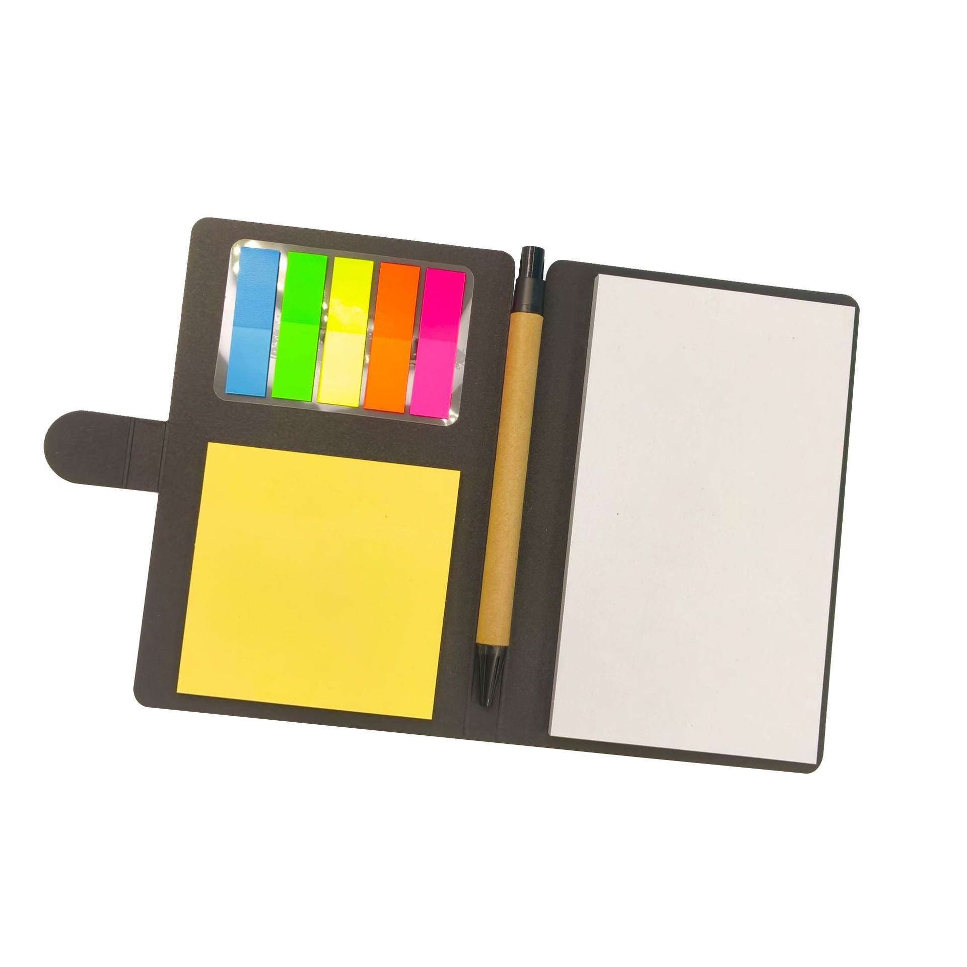 Cuaderno de notas kraft transfronterizo colorido conjunto de bolígrafo papelería desgarrable y pegada