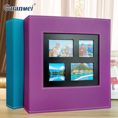 Guangmei manufacturer wholesale photo album leather cover 6 inch family photo album 600 pieces PP photo album export