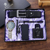 A08223Men Gift Set Business Gift Set Wallet+Bot belt+glasses+watches 4PCS/s