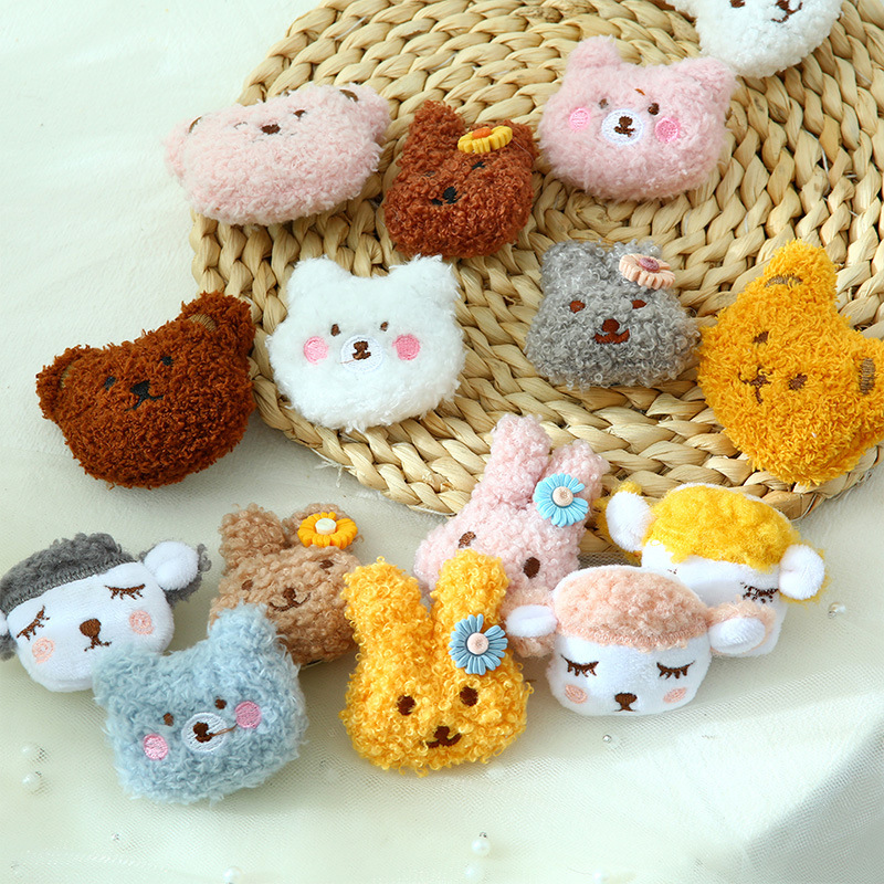 Cartoon plush brooch, doll, accessory, pendant, school bag, pack, brand decorations