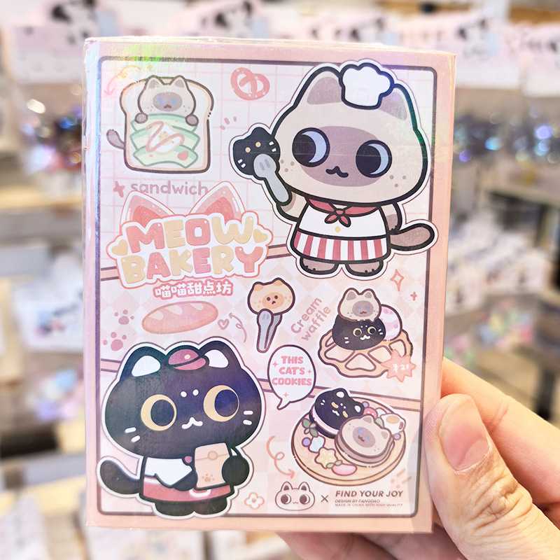 Fangdao シャム猫プディングノート 楽しくてかわいい周辺機器 手描きノート 学生 A7 ポケットノート|undefined