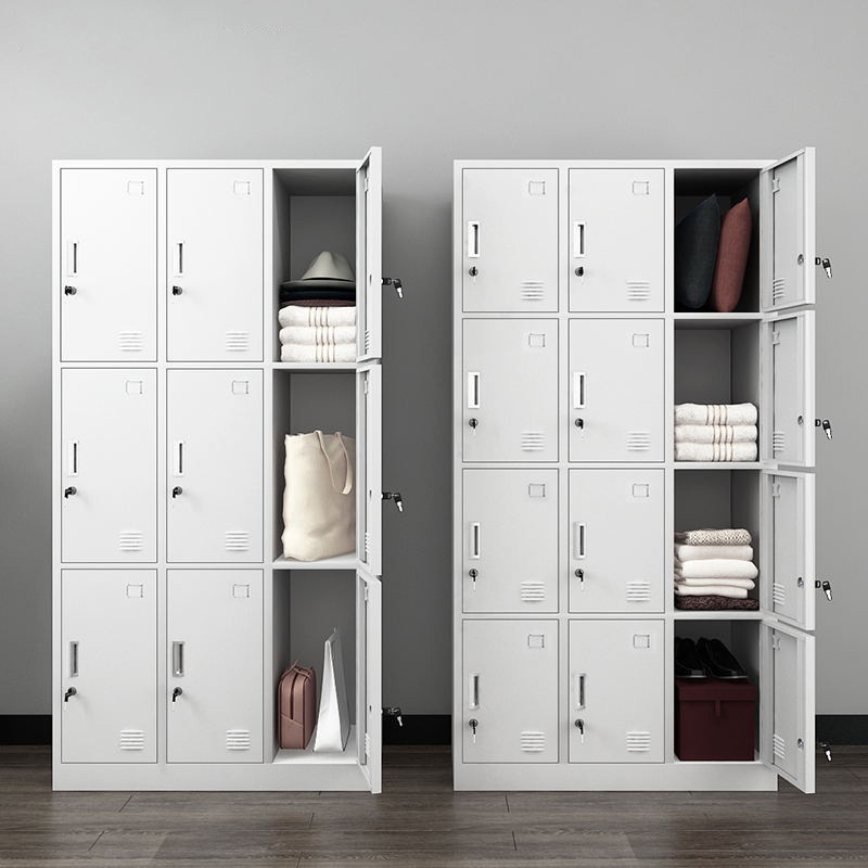 Steel wardrobe employee storage cabinet factory dormitory exchange wardrobe multi-door metal cabinet gym with lock storage cabinet