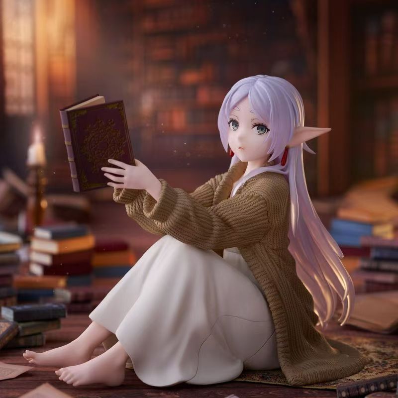 Home Wear Reading Fu Lian Figure, Fu Lian Scene Model, Instant Noodle Pressed Beauty Girl Desktop Ornament