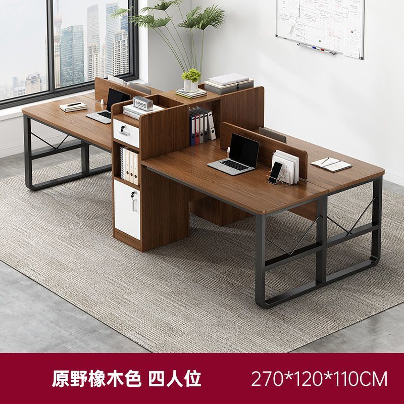 Personal de escritorio cara a cara 2 a 4 personas mesa de escritorio simple mesa de hogar y silla combinación escritorio de la computadora personal Mesa de la estación