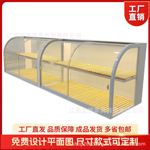面包柜玻璃展示柜商用中岛玻璃柜糕点玻璃展示柜食品玻璃货架定制