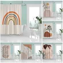 Nordic Wind Abstract Art Boho Shower Curtain Waterproof跨境