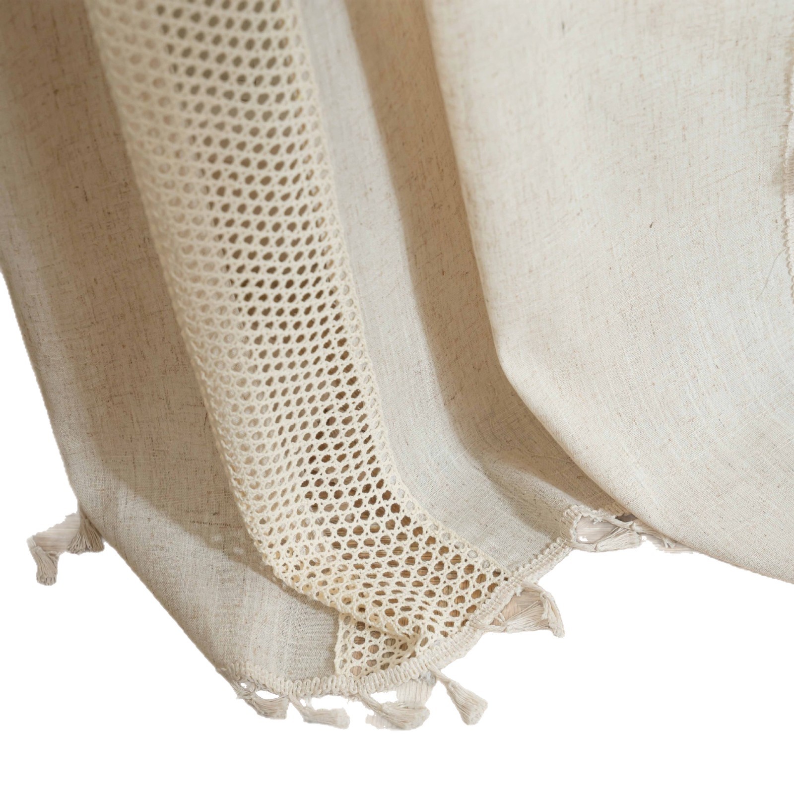 Crochet Patchwork Tassel Curtains For Living Room And Bedroom_voghion.com