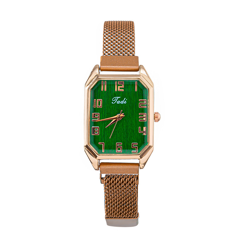 New Trendy and Minimalist Digital Time Classic Alloy Magnet Buckle Quartz Women's Watch_voghion.com