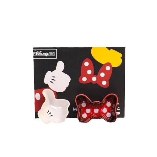 LC Cool Color Mickey Series Household Cartoon Mug Ceramic Dip Plate Dip Dish Snack Seasoning Plate Tableware Plate