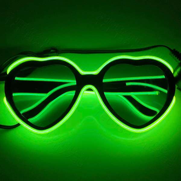 Flashing glasses heart shaped for St. Valentine's Day