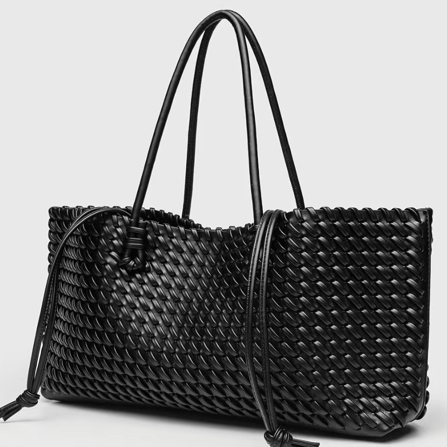 Einfarbige Korbtasche, lässige Retro-Schultertasche für Mutter und Tochter, Umhängetasche im Großhandel für Damen und Herren_voghion.com