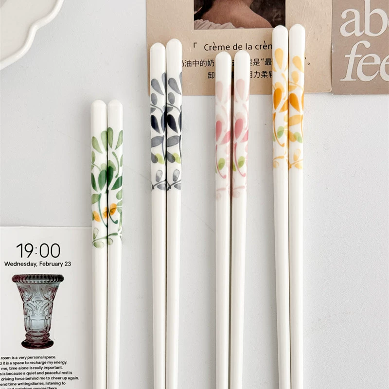 High quality ceramic non-slip chopsticks, tableware, set, simple and elegant design