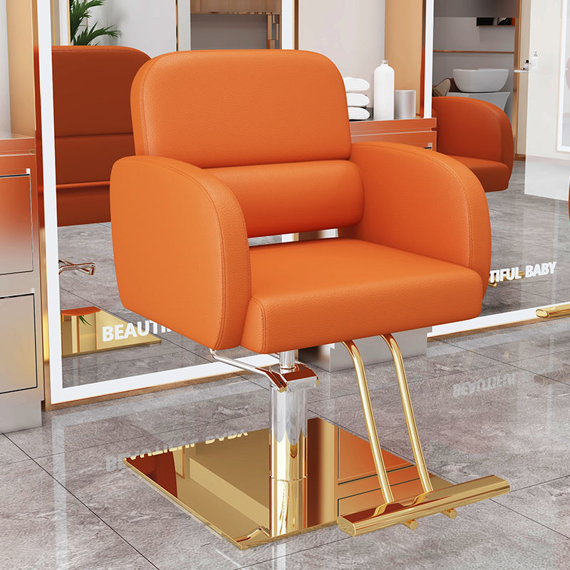 La nueva silla de peluquería simple e innovadora, la silla de peluquería teñida en permanente se puede levantar y levantar, la silla de peluquería giratoria, la silla de corte para el cabello