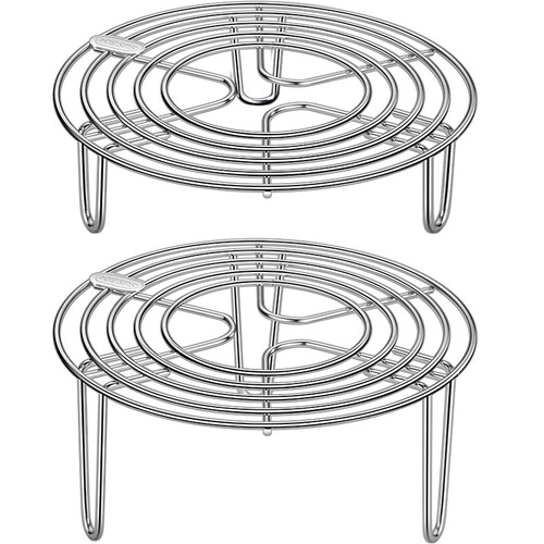 304 stainless steel steaming rack for household kitchen steaming vegetables, steamer insulation rack, water-proof steaming plate grid, high-legged and short-legged pot rack