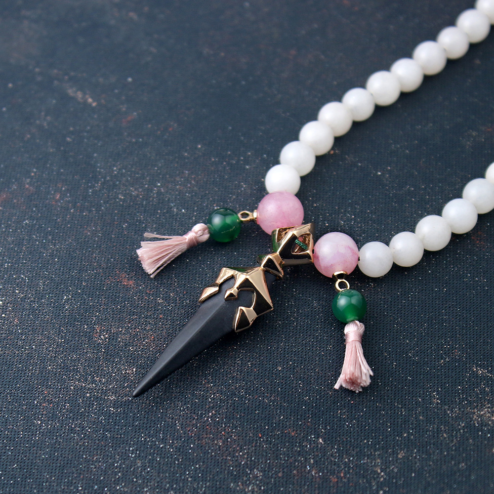 Genshin Impact Xiao Cosplay Necklace Pendant Bead Chain Choker