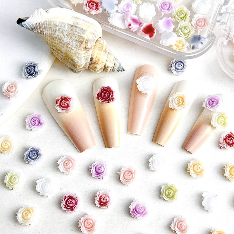 40g Weight Nail Decoration Accessories Nail Supplies 1 Set Quantity Resin Material Flower Pattern Sweet Style Sweet Flower Resin Nail Decoration Accessories 1 Set 3