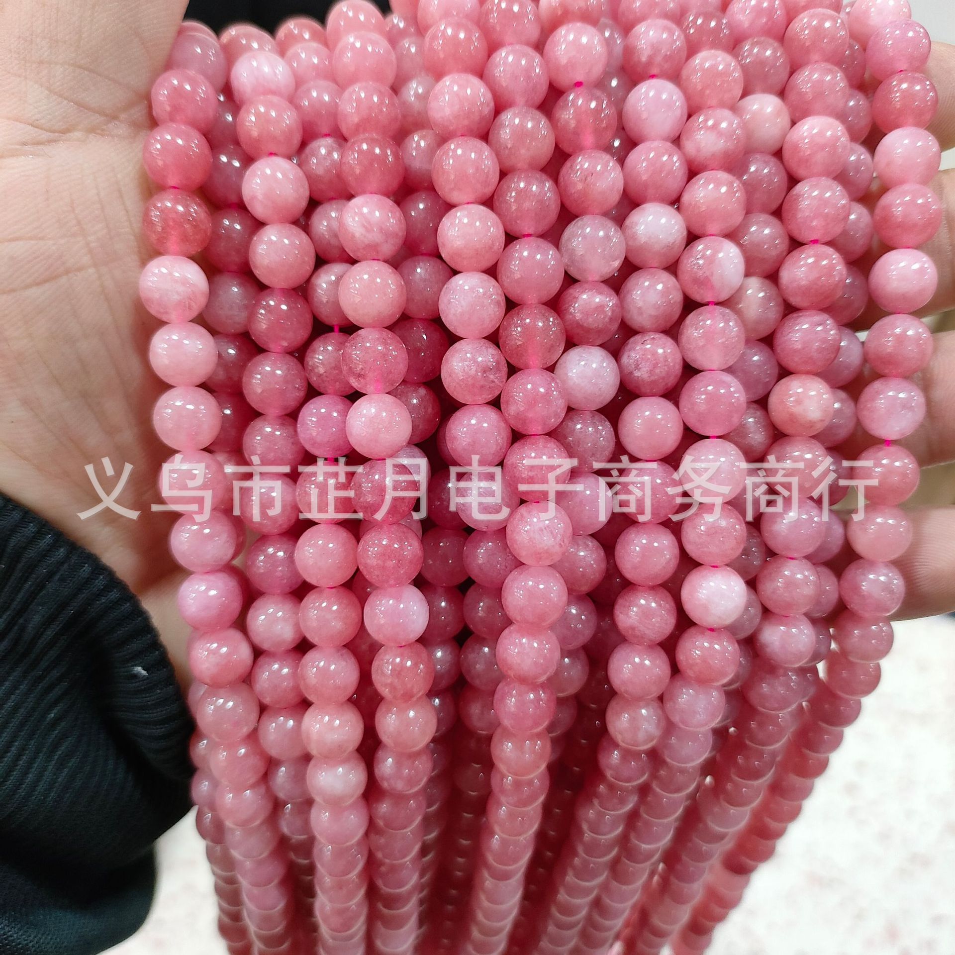 新款玫瑰紅紋石散珠批發 優化紅紋石圓珠編織半成品DIY飾品配珠