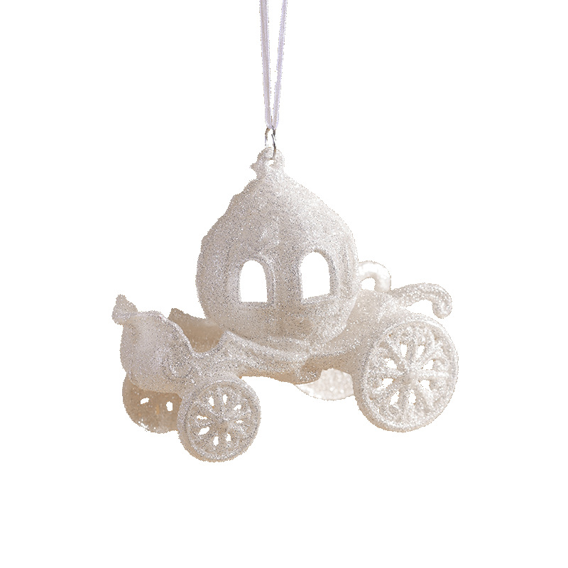 Ventas transfronterizas de champán de Navidad, colgantes de polvo brillante, colgantes de nieve, adornos de árbol de Navidad, props de disparo