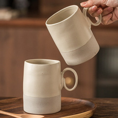 【Rough Pottery Texture Mug】Retro Style Ceramic Adult Water Cup Home Milk Cup Coffee Cup with Micro Imperfections