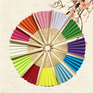 Manufacturer Makes Colorfulful Paper Fans Blank Kidsren's Painting Bamboo Fans DIY Handmade Preschool Education Supplies Painted Plain Fans