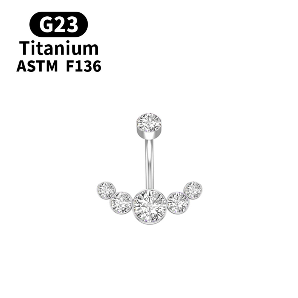 G23 Titan-Schweißer-Schmuckstück, schlichter Damen-Bauchnabelpiercing im europäischen und amerikanischen Stil (Einzelhandel)_voghion.com