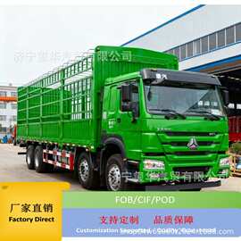 出口非洲右舵二手精翻新重汽豪沃sinoturk howo9米6集装箱栏板车