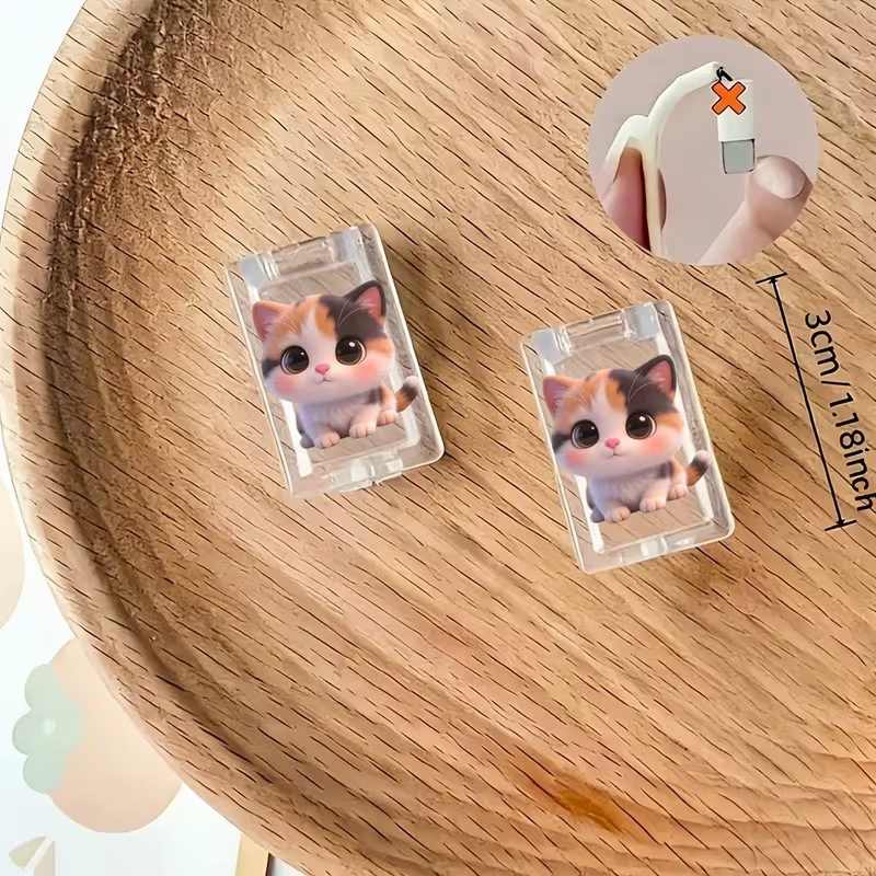 Cute Cat Pattern - Phone Charger Protective Cover – Durable Cable Protector, Anti-Breakage Cable Guard Cute Cat Pattern - Phone Charger Protective Cover – Durable Cable Protector, Anti-Breakage Cable Guard