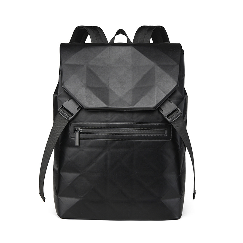 Men's Lingge 15.6 Business Commuter Computer Bag Trendy Cool Large Capacity Fashion Travel Backpack_voghion.com