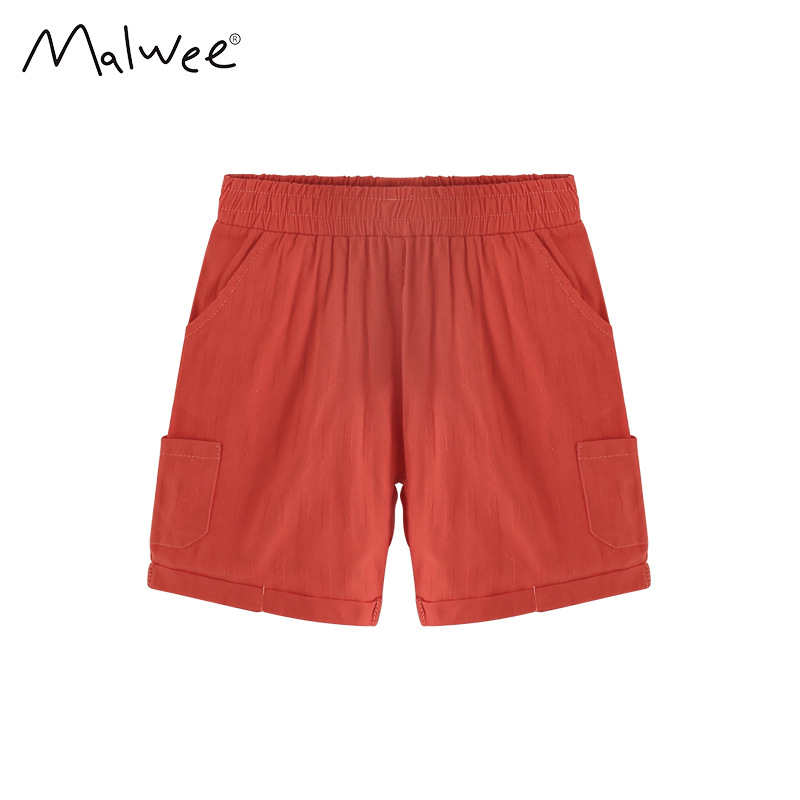 Malwee niños pantalones cortos de verano nuevo estilo europeo y americano para niños de cintura elástica pantalones de aire para niños