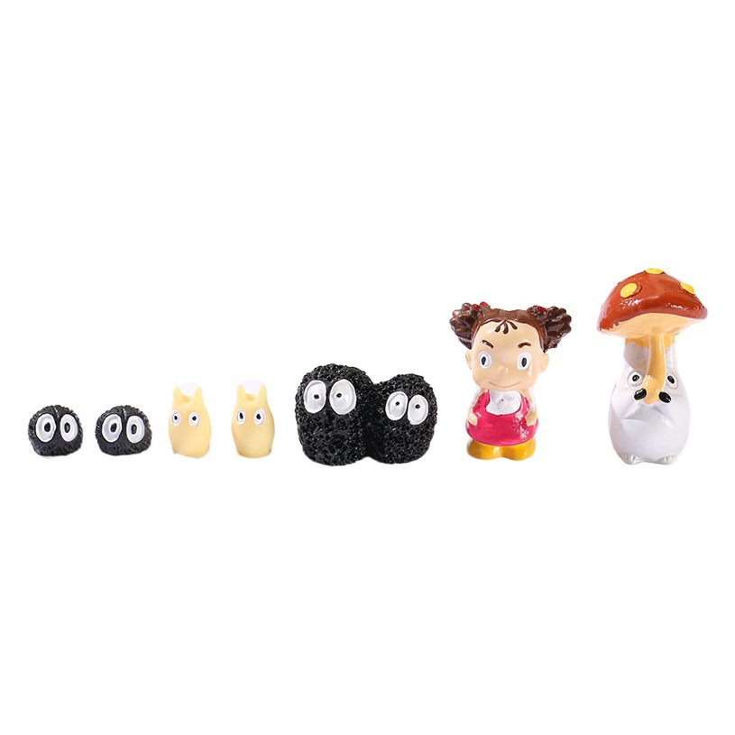 Micro landscape ornaments black charcoal small black bristle dust elf cartoon animal ornaments resin small ornaments