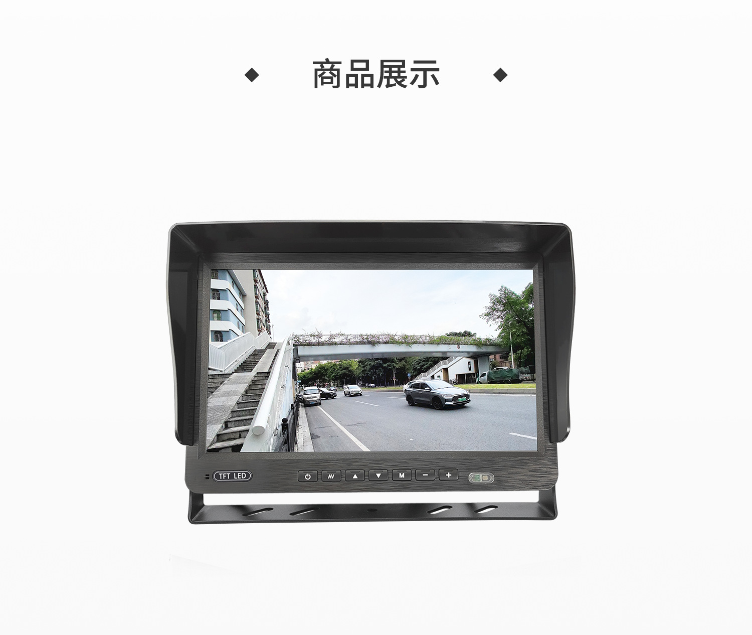 Car 10.1inch Display Screens Ahd Passenger Car and Truck Rear View Reversing High-Definition Four-Split Monitoring Blind Spot Image Screen