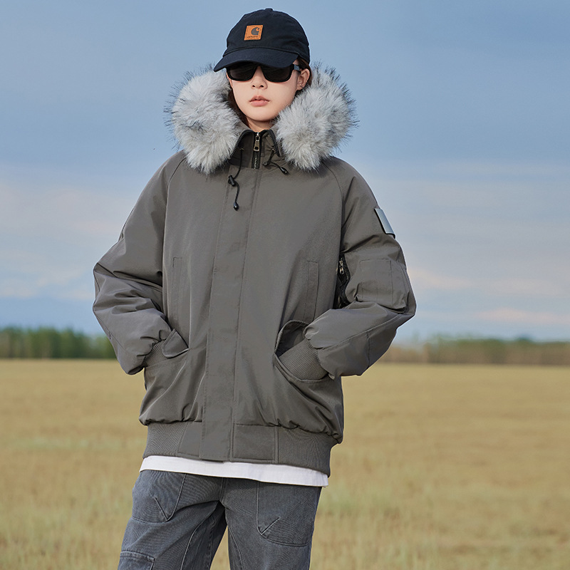 Chaqueta de algodón de pluma para mujeres invierno 2025 nuevo estilo de ropa de algodón de carga europea chaqueta de algodón gruesa chaqueta de moda suelta coreana image 3