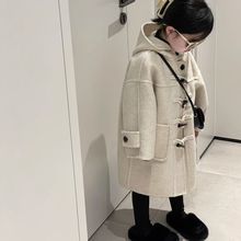 儿童毛呢大衣冬款新款中长款呢子外套中大童网红洋气韩版呢大衣