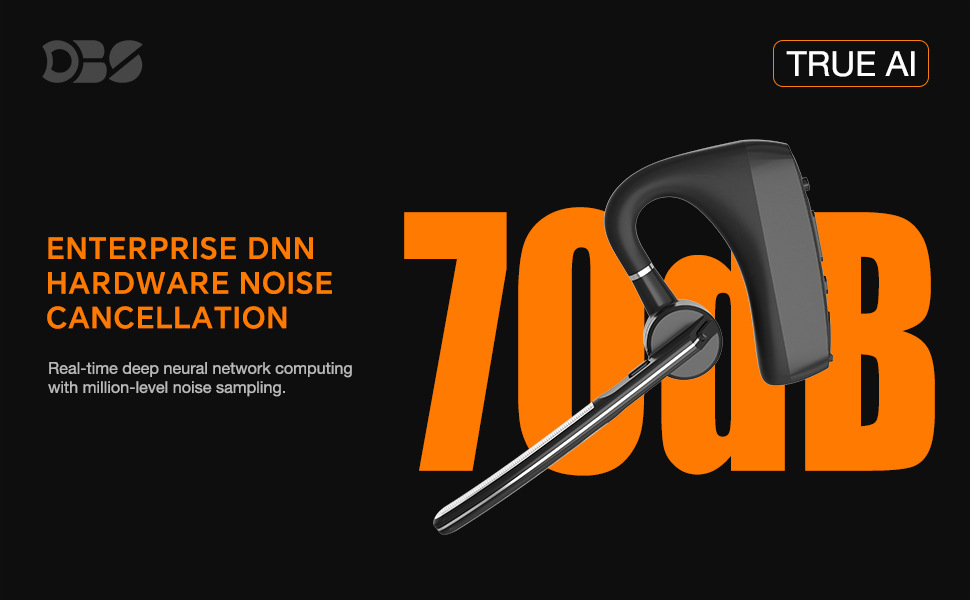 Cross-border hands-free AI call noise-canceling Bluetooth headset for truck drivers, ear-mounted, long battery life, one-to-two connection