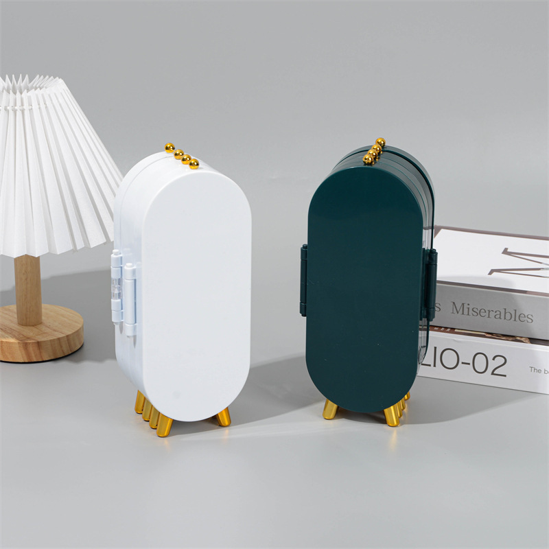 Fabricantes al por mayor caja de almacenamiento de cosméticos viajes pendientes pendientes collar caja de almacenamiento de anillos