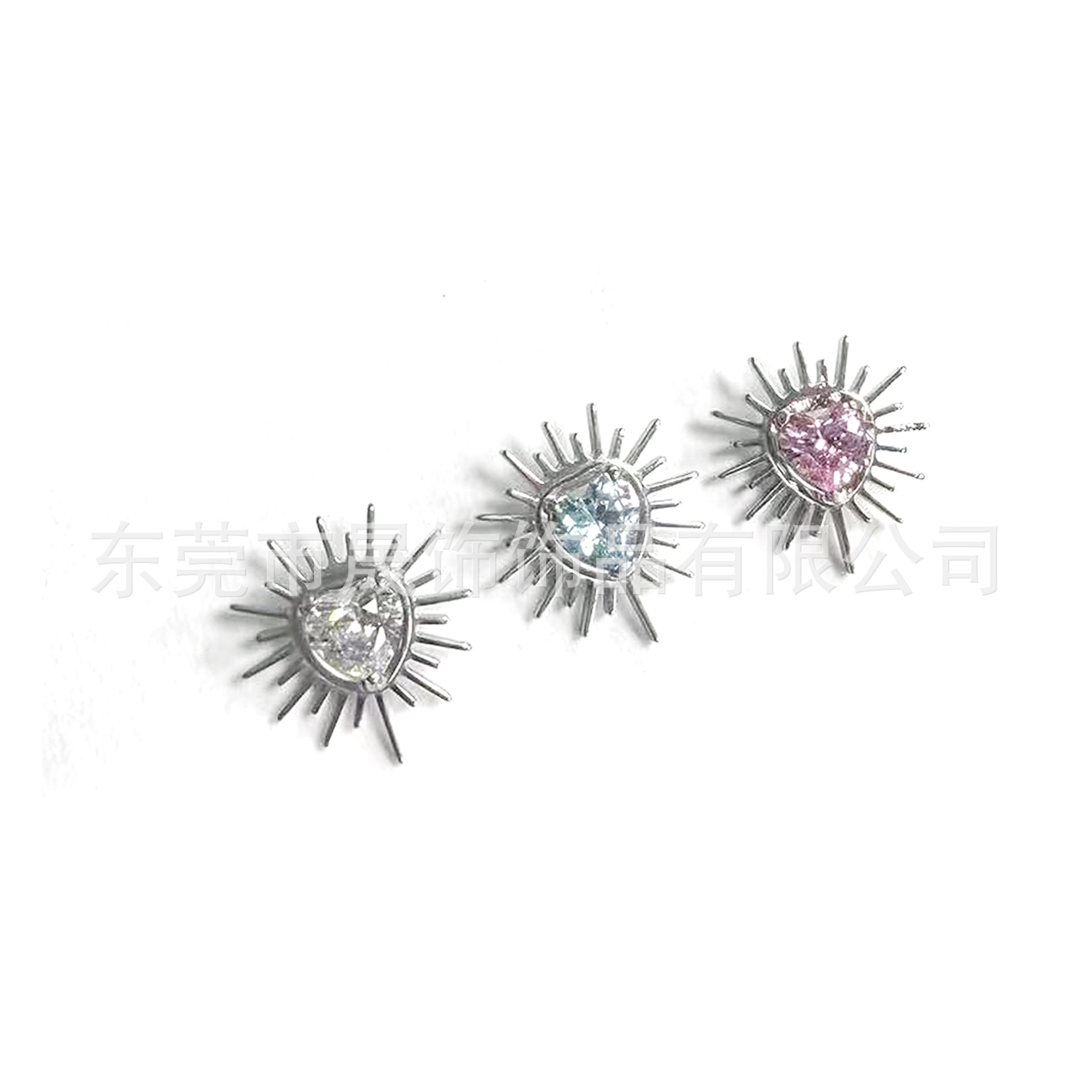 F136 Titanium Alloy Ear Stud 海胆 Heart 芒刺 Studded 5A Cubic Zirconia Helix Cartilage Stud G23 Titanium Piercing Jewelry