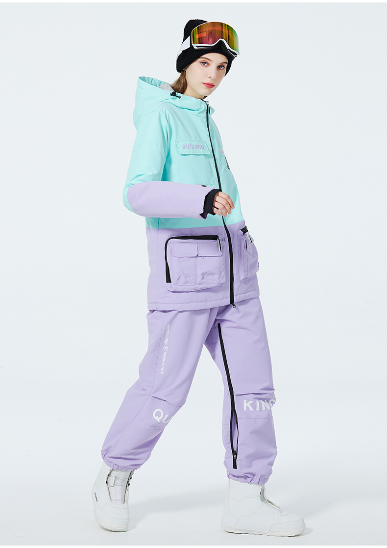 Men's Clothing Ski suit set for men and women couples warm and thick ski suit set single board double board ski suit_viptrois.com