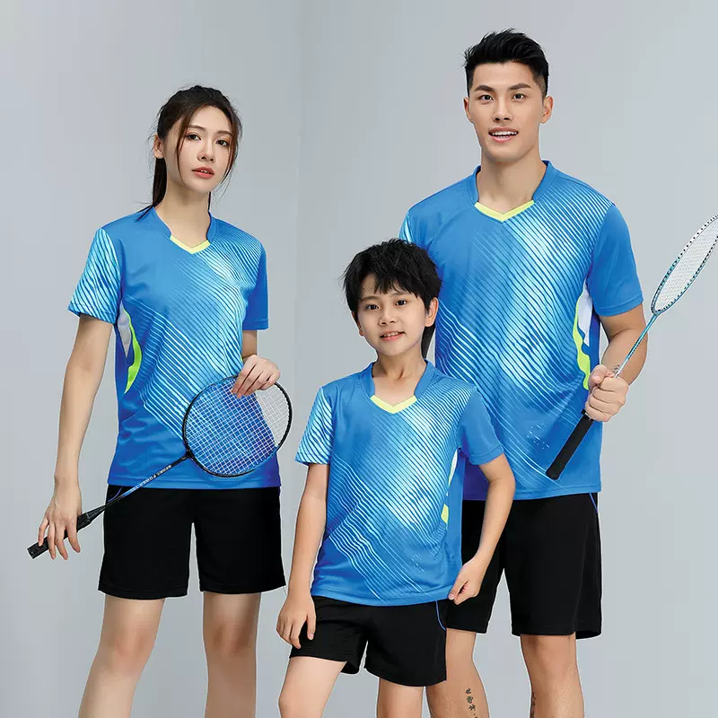 运动短袖套装男女成人夏季羽毛球服跑步衣服中学生排球透气训练裤