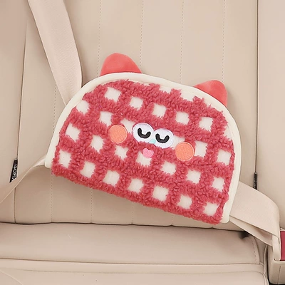 Fixed Adjuster Car Rear — Seat belt shoulder pad - red-little-monster-regulator