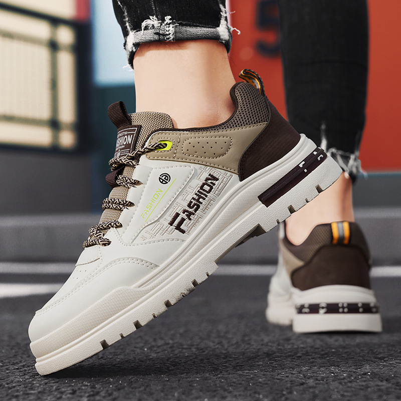 2025 nuevas letras de cuero con una base gruesa aumentada de zapatos de estilo Martin, zapatos de hombre de trabajo diario, zapatos casuales para hombres