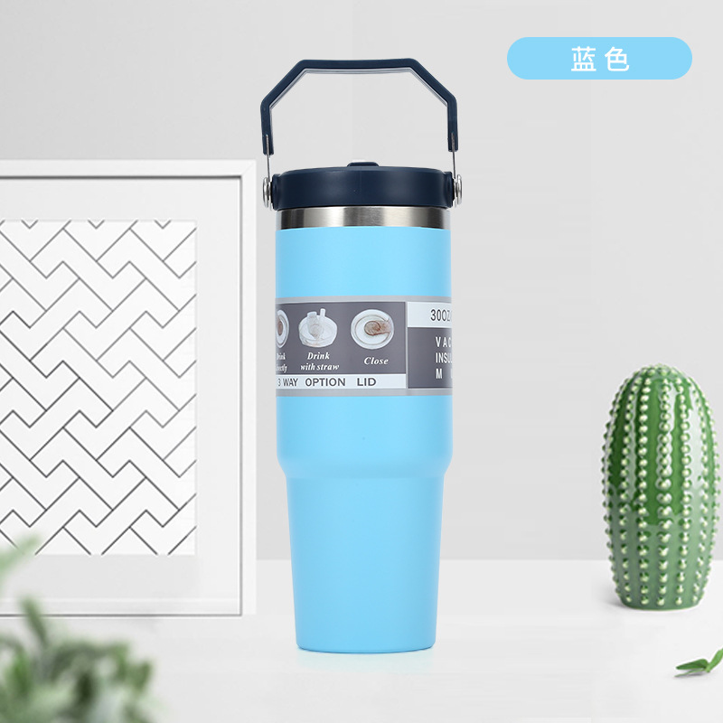 Transfronterizo al por mayor 30oz taza de coche portátil 304 taza de vacío de acero inoxidable al aire libre taza de helado portátil