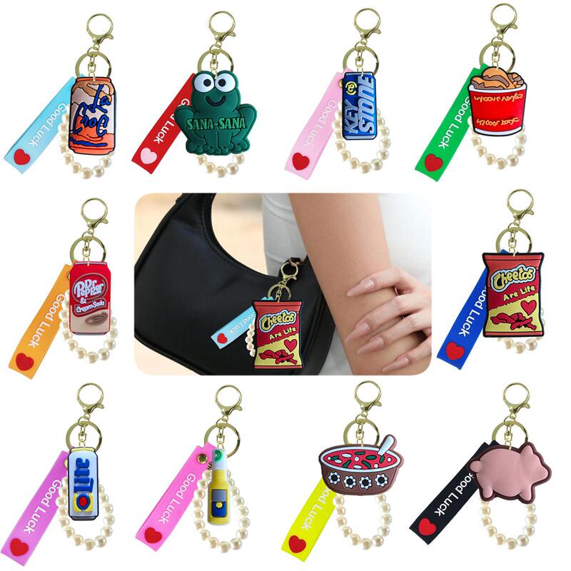 Mexico Pearl Silicone Key Chain Xiyin European and American Party Key Chain Creative Key Chain Drop Glue Gift Hanging