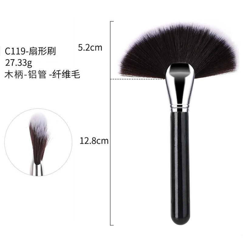 40 sets de cepillo de maquillaje negro y plateado cepillo de sombra de ojos de alta calidad cepillo de concelador cepillo de base cepillo de herramientas de maquillaje conjunto completo