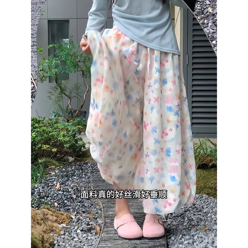 花のつぼみのスカートのズボンの女性の夏の大きいサイズの太っているmmはやせています。|undefined