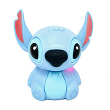 史迪仔小夜灯发光玩具七彩公仔男女孩摆件儿童毕业生日礼物拍拍灯