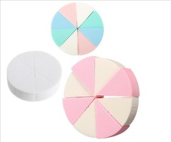 8 pieces of NBR latex powder puff, white triangle sponge powder puff, dry and wet dual-use face puff, photo studio makeup puff