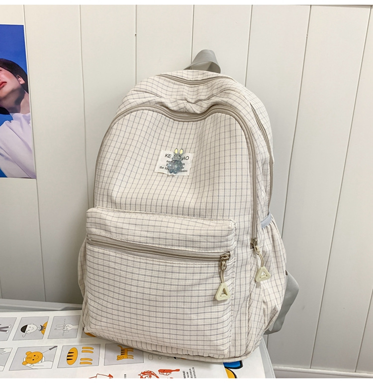 Nueva Mochila De estudiante masculino y femenino simple Estudiante universitario mochila de estudiante de escuela intermedia y secundaria Mochila de tela Oxford de gran capacidad