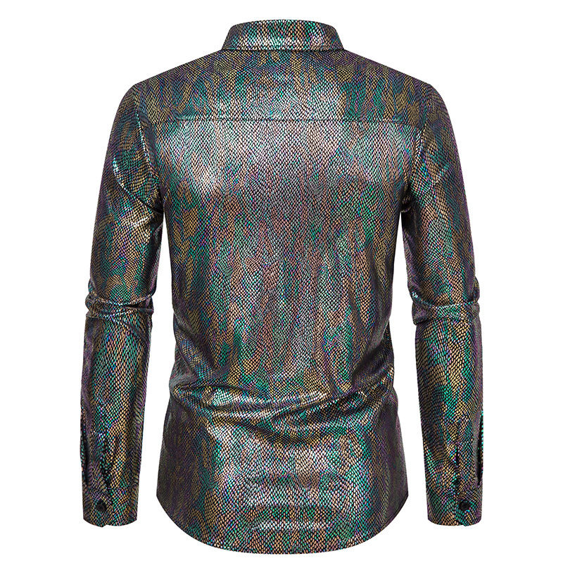 Spring and Autumn New Disco Shiny Special Offer Men's Long sleeved Shirt ZT-A46_autovado.com